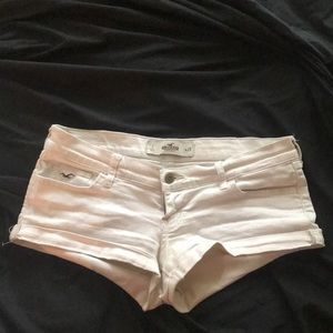 white Hollister jean shorts